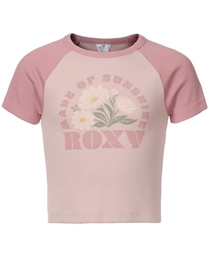 Roxy Girls' Short Sleeve Snug Fit Raglan Style Rib Tee