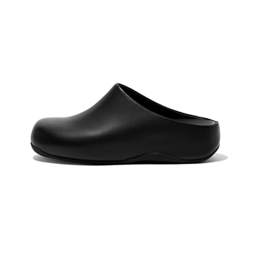 FitFlop Shuv Leather, Color: Black, Size: 9 (268-001-070)