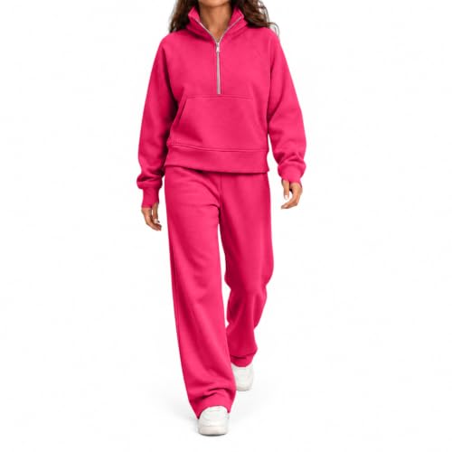 Travel Outfits for Women 2 Piece Sets Plus Size Fleece Palazoo Tops - image 4