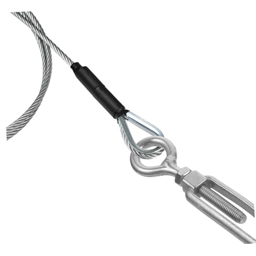 PartyKindom 3 piezas Tensor de Cable de Acero Inoxidable Ajustable con Ojo y Ojo para Pasamanos de Cable para Aplicaciones Arquitectónicas y Decorativas miniatura 6
