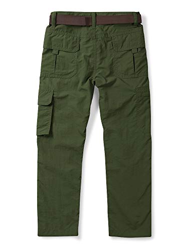 Mesinsefra Kids' Hiking Pants,Boy's Casual Outdoor Quick Dry Lightweight Climbing Camping Fishing Trousers Army Green 150-Us 9-10 Years #TOP1