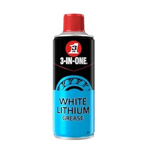 3-IN-ONE White Lithium Grease Spray – 400ml Thick, long-lasting lubricant Reduces friction & wear on metal parts Water…