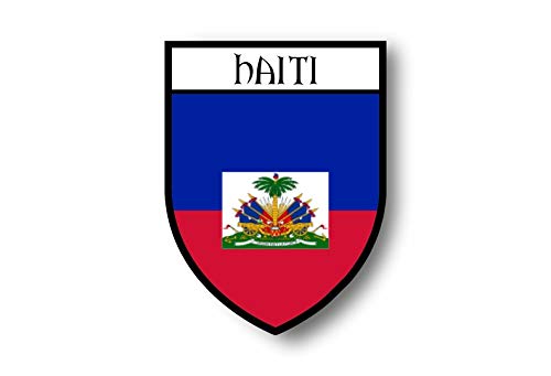 Akachafactory Autocollant Sticker Voiture Moto Blason Ville Drapeau Haiti haitien