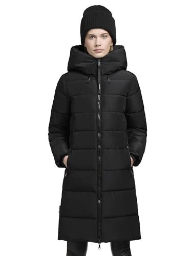 khujo Damen Mantel Steppmantel Kapuze Lange Winterjacke Jacke Jilias warm...