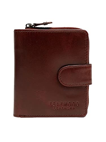 Teakwood Genuine Leather Women Solid Two Fold Wallet for Women (Maroon)-image-18
