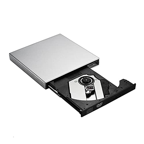 新しい普遍的な外部 USB DVD光学式ドライブ24倍のCDレコーダープレーヤー パソコンラップトップ(Silver)