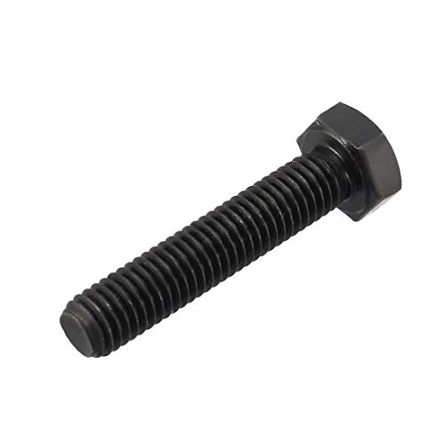 Image of uxcell M8x40 mm Hex Head Left Hand Screw Bolts Fastener Carbon Steel Black 2pcs