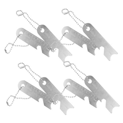 POPETPOP Fire Starter Flint Ruler 8pcs Outdoor Accessory Set Flint Scrapers for Camping and Survival