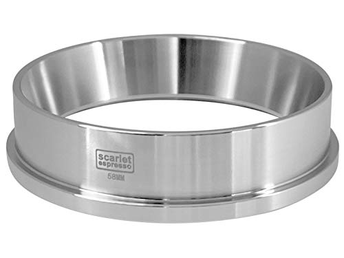 scarlet espresso | Präzisions-Trichter »Barista Cono Livello 58 mm« aus Edelstahl für Siebträger, Dosing Funnel Fülltrichter für Kaffeemehl Cover