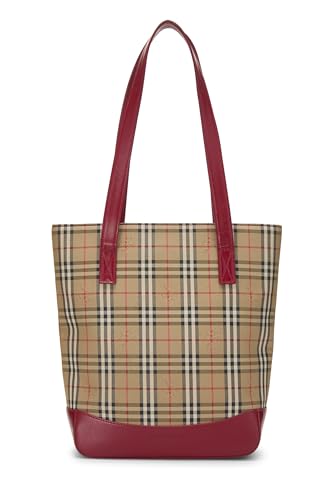 Pre-Loved Red Haymarket Canvas Pocket Shoulder Bag, Red