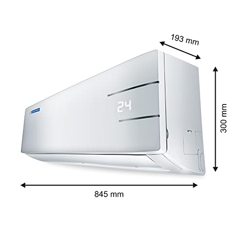 Image of Blue Star 1 Ton 3 Star Wi-Fi Inverter Smart Split AC (Copper, 5 in 1 Convertible Cooling, Turbo Cool, Voice Command, IC312YNUS, 2023 Model, White)