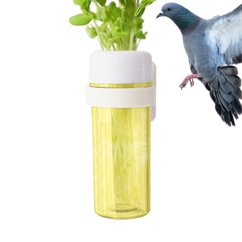 オウム用野菜ホルダー - 給水機能付きセキセイインコ野菜ホルダー ケージ設置 - ペット鳥用餌容器 中型小型鳥類対応 コンゴウインコ スズメ フィンチ オカメインコ ラブバード