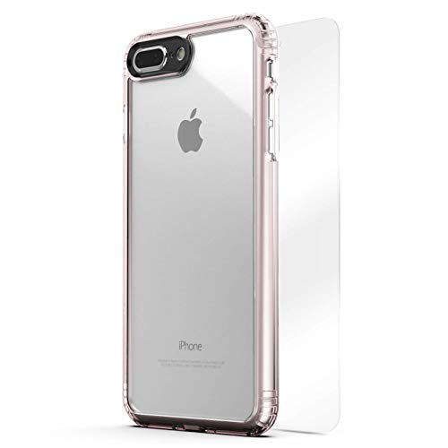 Saharacase iPhone Case, Rose Gold Clear Protective Kit, compatible with 8 Plus and 7 Plus