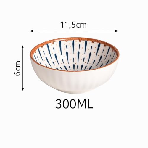 Image of Ceramic Dinner Plates Set of 2, 8 Inch Porcelain Salad Dessert Round Plates, Microwave, Oven and Dishwasher Safe, Kitchen Plates, Serving Dishes Plates (1 Plate 2 Bowl Drop Print, 1)