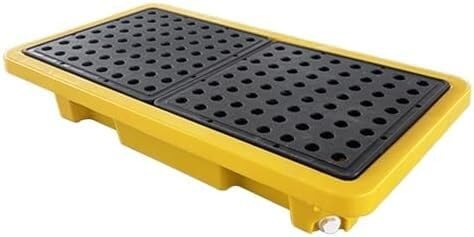 Palets Antiderrames, Plataformas Antiderrames, Palets De Plástico Apilables De Seguridad Industrial Para Sótanos, Fábricas, Garajes Y Almacenes, Palets Modulares Con Salidas De Drenaje, 65,5 X 36 X 1