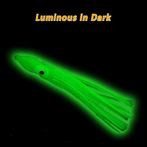 Zsrivk 40Pcs Squid Lures Fishing Lures Soft Baits Luminous Artificial Lures With 3D Holographic Eyes Glow Fishing Soft Plastic Lures For Saltwater Fishing #TOP2