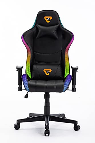 Silla-Gaming-RGB-Silla-Escritorio-con-Luces-LED-Silla-butaca-Gaming-RGB-Sillon-Gamer-computadora-con-Luces-LED-Logo-LC-Naranja-RGB