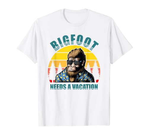 Funny Bigfoot Needs a Vacation Yeti Holiday - Idea de regalo para niños Camiseta