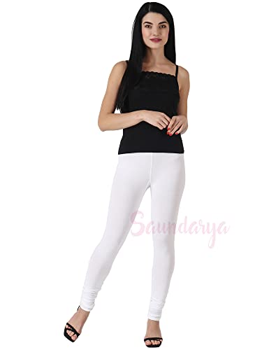 Image of Saundarya Pocket Leggings Slim fit Ankle Length uper Comb Stretchable Premium Cotton Lycra Leggings with 2 Pockets