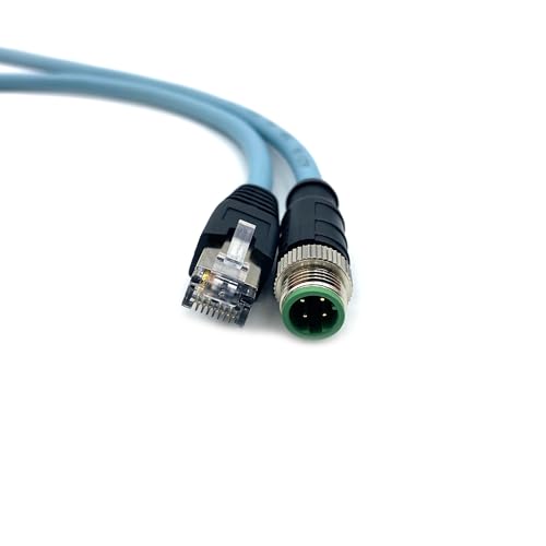 Câble Ethernet M12 Code D mâle vers RJ45 mâle Cat7 anti-interférence de 1m