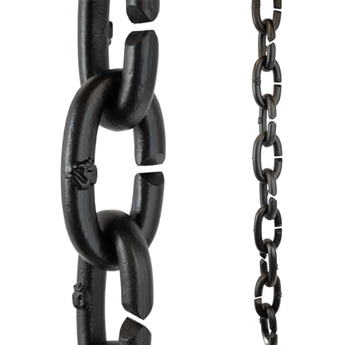 Nutshell Stores XL Cast Oval Links Rain Chain - Black - 20 Feet
