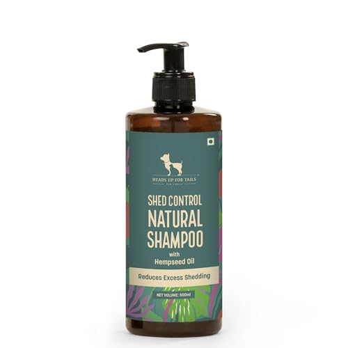 Image of HUFT Shed Control Natural Shampoo for Dogs (Over 12 Weeks) - Hempseed Oil - 500ml | Pet Shampoo for Shedding Control | Best for Labrador, Pomeranian & German Shepherd | for All Breeds