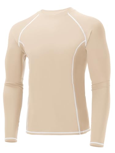 Yousify Mens Compression Shirts Long Sleeve Athletic Workout Shirt Sports Running T-Shirt Base Layer Active Undershirt Tops