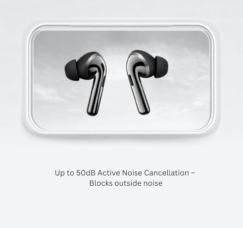 Image of Original Bluetooth for OnePlus Buds Pro 3 Premium Earbuds with Advanced Spatial Audio, Powerful Bass Drive, Smart Adaptive Noise Cancellation, Fast Auto Pairing (Black)