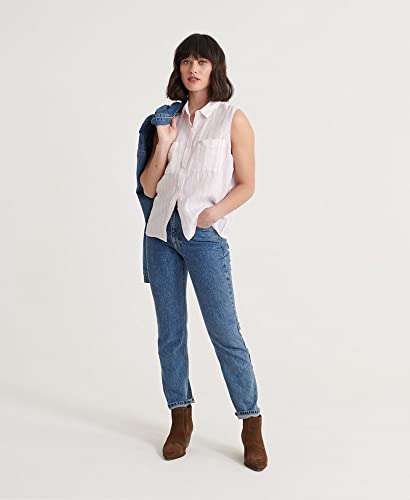 Superdry Aubrey Shirt Camicia, Rosa (Pink Stripe