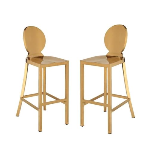 Set de 2 Butacos de Barra de Acero Inoxidable en Dorado miniatura 1