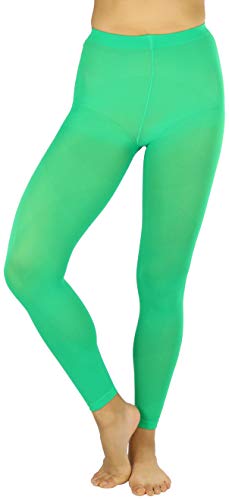Image of ToBeInStyle Women's Opaque Ankle Long Nylon Footless Fun Tights Pantyhose