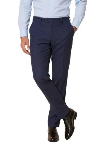 Image of Peter England Men Mid Rise Slim Fit Premium Flat Front Formal Trouser