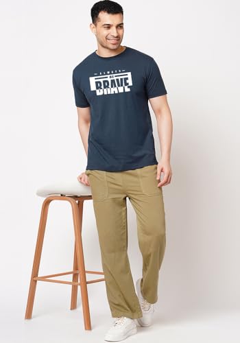 Image of Wear Your Opinion Men's S to 5XL Premium Combed Cotton Printed Half Sleeve T-Shirt (Design: Always Be Brave)