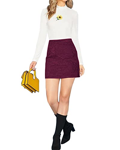 Image of MANGOPOP Skirt (A Burgundy, X-Large), A Burgundy, X-Large