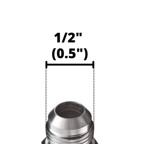 Image of 5 /16 inch JIC Male x 1 /4 inch JIC Male Flared Straight Tube Hydraulic Adapter Fitting (5-PACK) | 2403-05-04