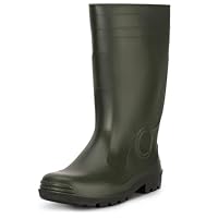 Ladeheid LA-974 Men's PVC Rubber Boots, Green, 9 AU