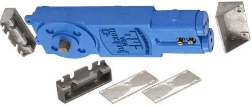 CRLJackson Ajustable Spring Power Multi Tamaño 90 grados Hold-Open Overhead Oculto Más Cerca Con "P" Offset Slide-Arm Hardware Paquete Aluminio