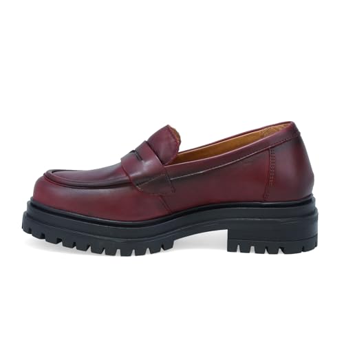 Miz Mooz Legend Women's Chunky Loafer Bordeaux4