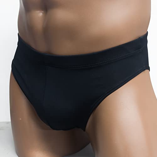 Classic Physique Shiny Trunks Classic Bodybuilding Suit Competition Suit Posing Suit Trunks (Small) Black