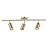 BOKT Brushed Brass Gold 3-Lights LED Adjustable Track Lighting Kit Mid Century Modern 3 Way Flush Mount Ceiling Spotlight Kitchen Track Ceiling Light Fixture