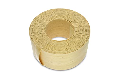 WoodPress® Borde de madera Koto real para planchar de 50 mm, rollo de 7,5 m, cinta de chapa de madera prepegada para una fácil aplicación de bricolaje, cubrirá el borde de un panel de MDF estándar Cover