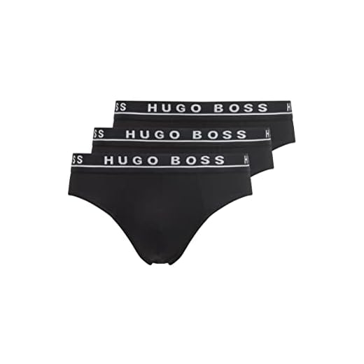 BOSS Brief 3P Co/El Boxers, Black 001, M (Pack de 3) para Hombre