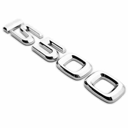 Image of 1PC 1993-2020 Car Tailgate Trunk Lid is 500 Letter Logo Nameplate Badge Emblem (Silver)