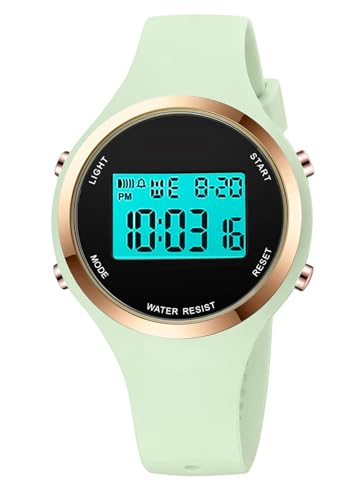 Montre sport plein air femme avec chrono et grand écran LED
