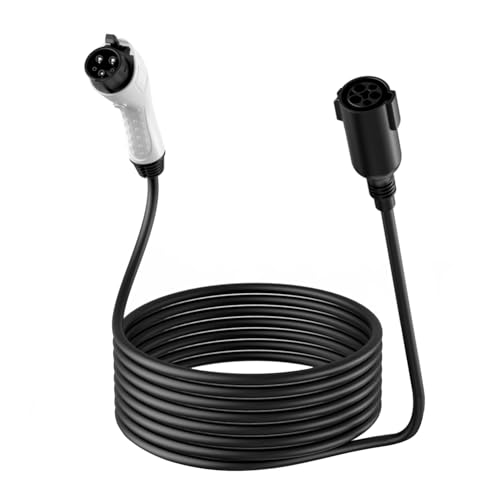 Leheyhey J1772 EV Charger Extension Cable21FT 32A Extension Cord for 110V-240V J1772 Level 1 and Level 2 Chargers Compatible with Ford GM BMW Cadillac Mercedes Audi Electric Vehicles