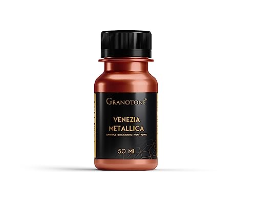 GRANOTONE Acrylic Venezia Metallic Colour Copper | 50 ml | Extra Sheen | Non Fading | Indoor/Outdoor | Non Toxic | Multi-Surface | Pro Artist, Hobby Painters & Kid | Made in India