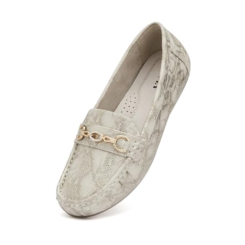 Image of Women's Business Loafers Work Casual Flats Shoes Lightweight Penny PU Leather Slip On Walking Shoes