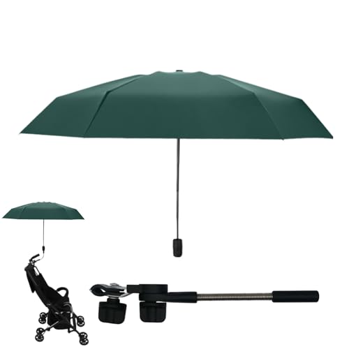 Cochecito del paraguas del bebé, Sombrilla del cochecito de bebé | Paraguas ajustable de 360° con abrazadera | Paraguas para silla con protección UV, sombrilla para cochecito de bebé, cochecito de beb
