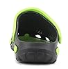 IMTY Mens Lightweight EVA Beach Clogs Summer Breathable Kitchen Garden Hospital Nurse Pool Water Shoe Mules Sandals (Black/Green, UK_Footwear_Size_System, Adult, Men, Numeric, Medium, Numeric_9) #3
