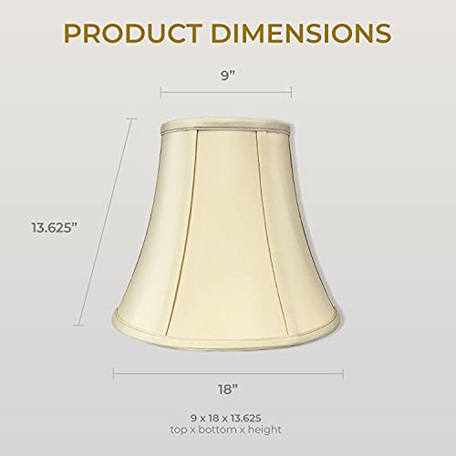 Image of Royal Designs, Inc. BSO-704-18BG True Bell Basic Lamp Shade, 9 x 18 x 13.6, Beige